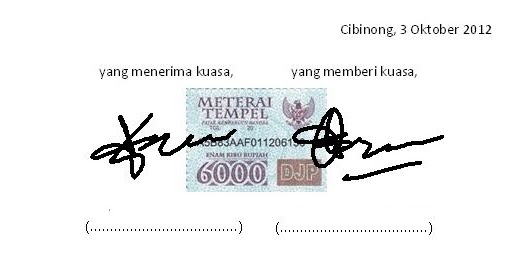 Detail Contoh Surat Perjanjian Bermaterai Nomer 55