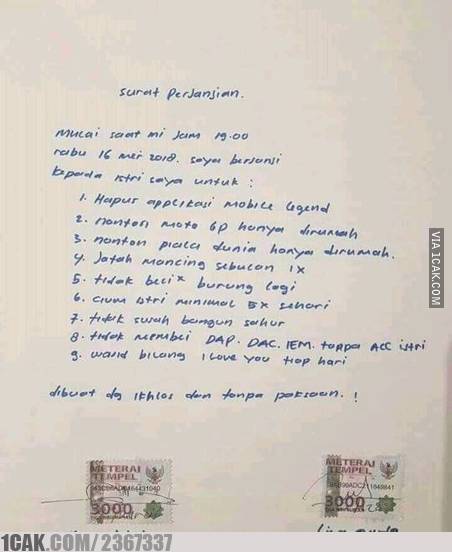 Detail Contoh Surat Perjanjian Bermaterai 6000 Nomer 31