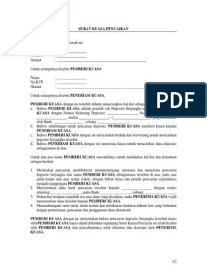 Detail Contoh Surat Perjanjian Deposito Berjangka Nomer 22