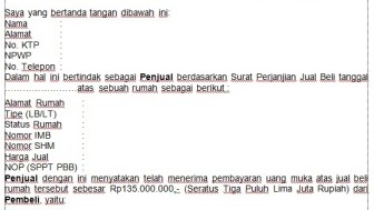 Detail Contoh Surat Perjanjian Dp Rumah Nomer 39