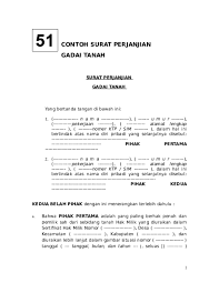 Detail Contoh Surat Perjanjian Gadai Tanah Nomer 52