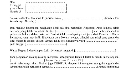 Detail Contoh Surat Perjanjian Hutang Piutang Di Notaris Nomer 45