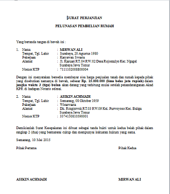 Detail Contoh Surat Perjanjian Hutang Piutang Diatas Materai Nomer 25