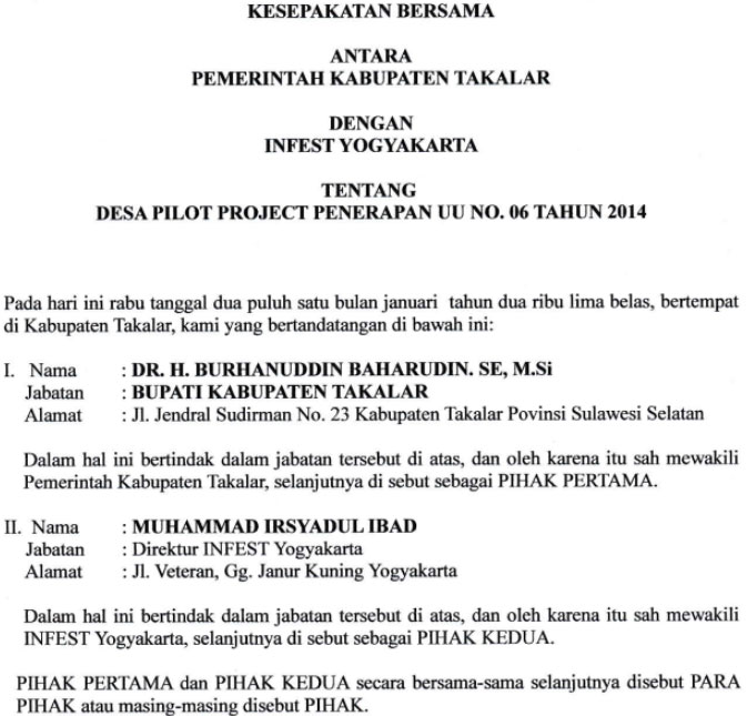 Detail Contoh Surat Perjanjian Kerjasama Antar Instansi Pemerintah Nomer 25