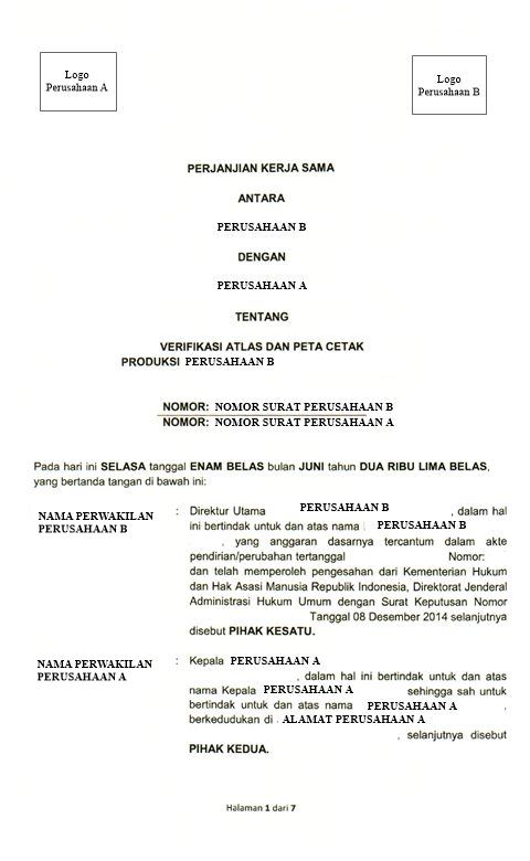 Detail Contoh Surat Perjanjian Kerjasama Antar Instansi Pemerintah Nomer 37