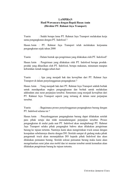 Detail Contoh Surat Perjanjian Kerjasama Jasa Angkutan Batubara Nomer 29
