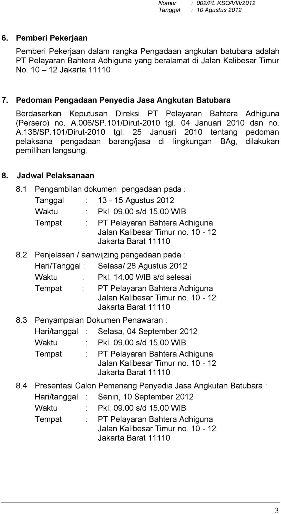 Detail Contoh Surat Perjanjian Kerjasama Jasa Angkutan Batubara Nomer 47