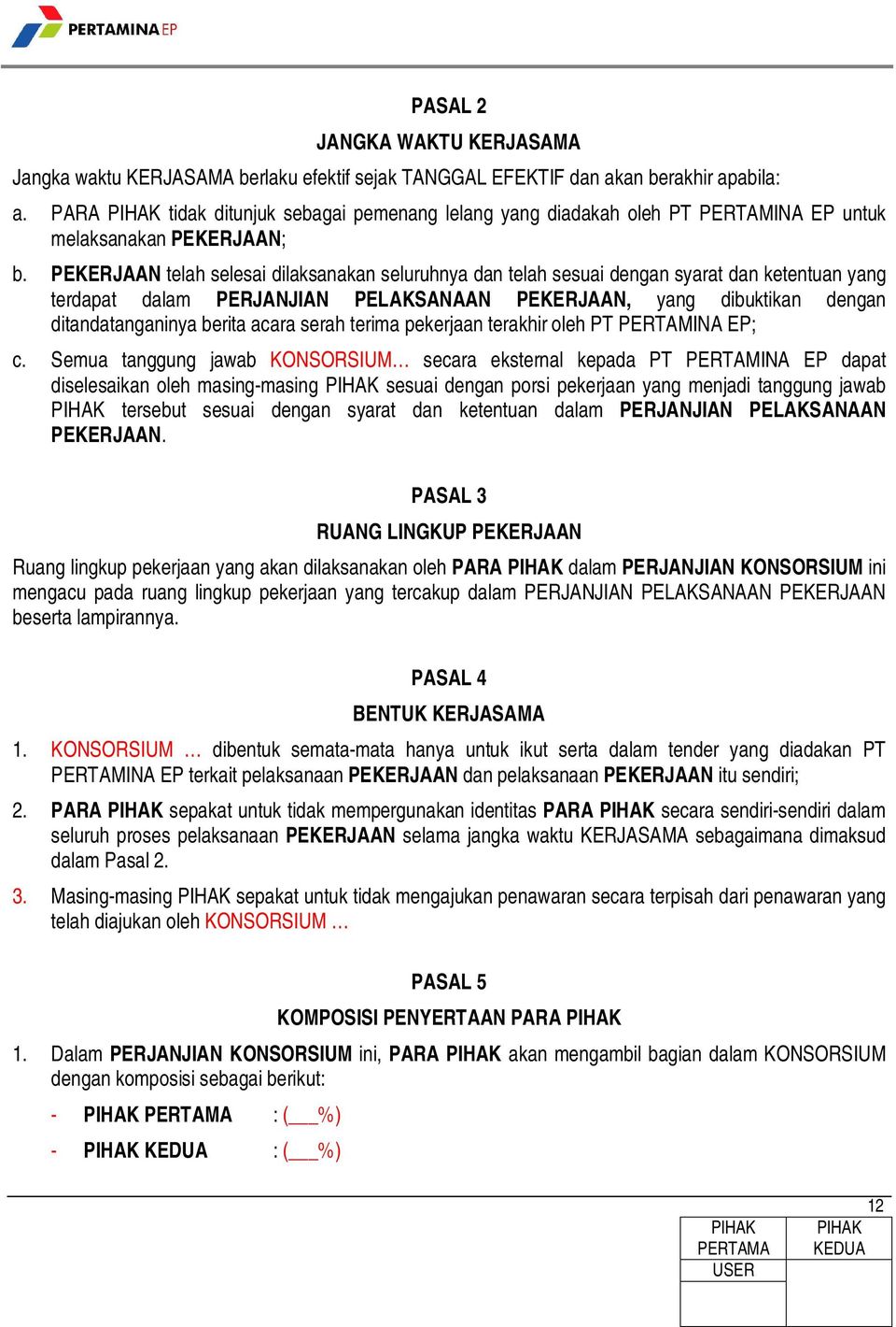 Detail Contoh Surat Perjanjian Kerjasama Konsorsium Nomer 9