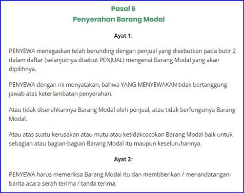 Detail Contoh Surat Perjanjian Kerjasama Pendanaan Proyek Nomer 30