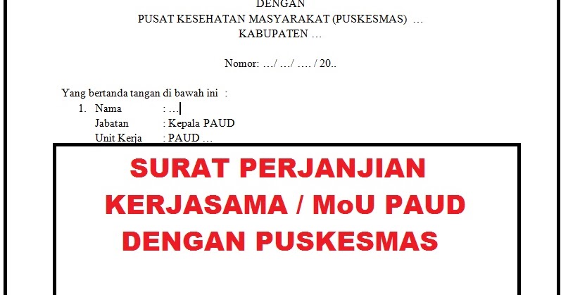 Detail Contoh Surat Perjanjian Kerjasama Sekolah Dengan Puskesmas Nomer 52