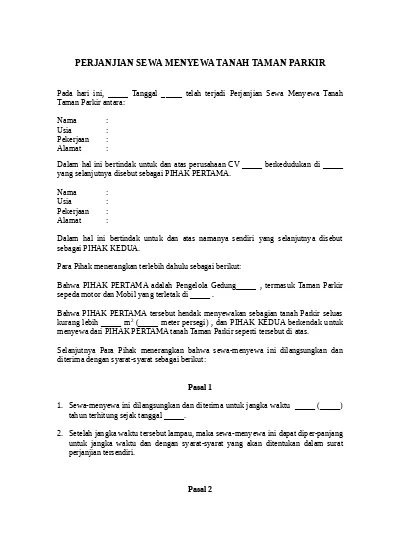 Detail Contoh Surat Perjanjian Kontrak Mobil Nomer 41