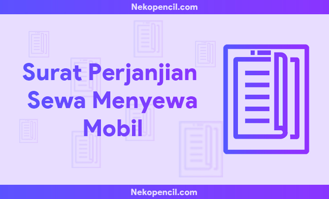 Detail Contoh Surat Perjanjian Kontrak Mobil Nomer 44