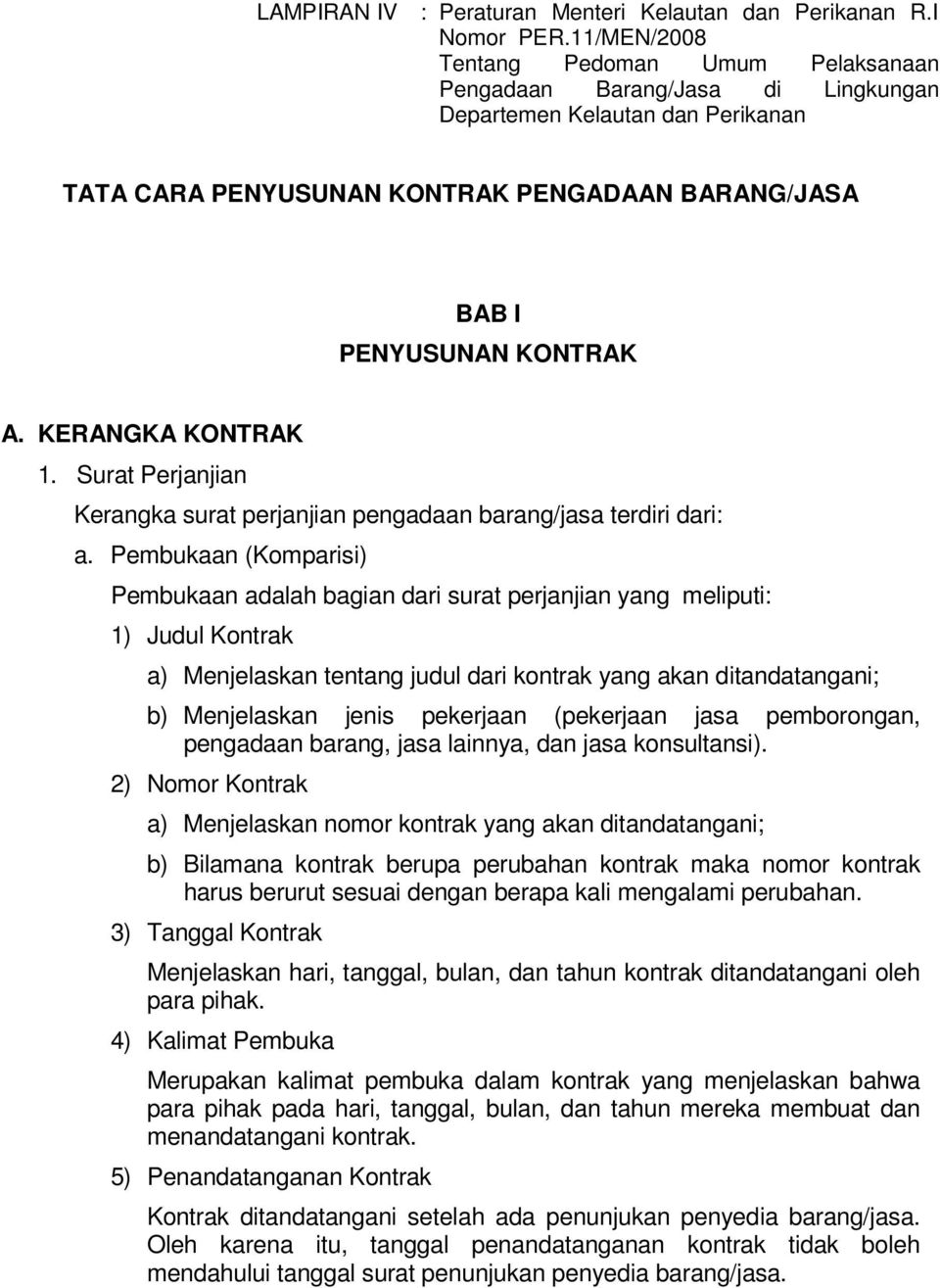 Detail Contoh Surat Perjanjian Kontrak Pengadaan Barang Dan Jasa Nomer 15