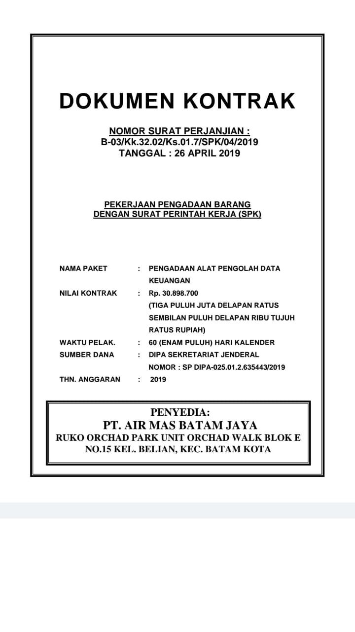 Detail Contoh Surat Perjanjian Kontrak Pengadaan Barang Dan Jasa Nomer 23