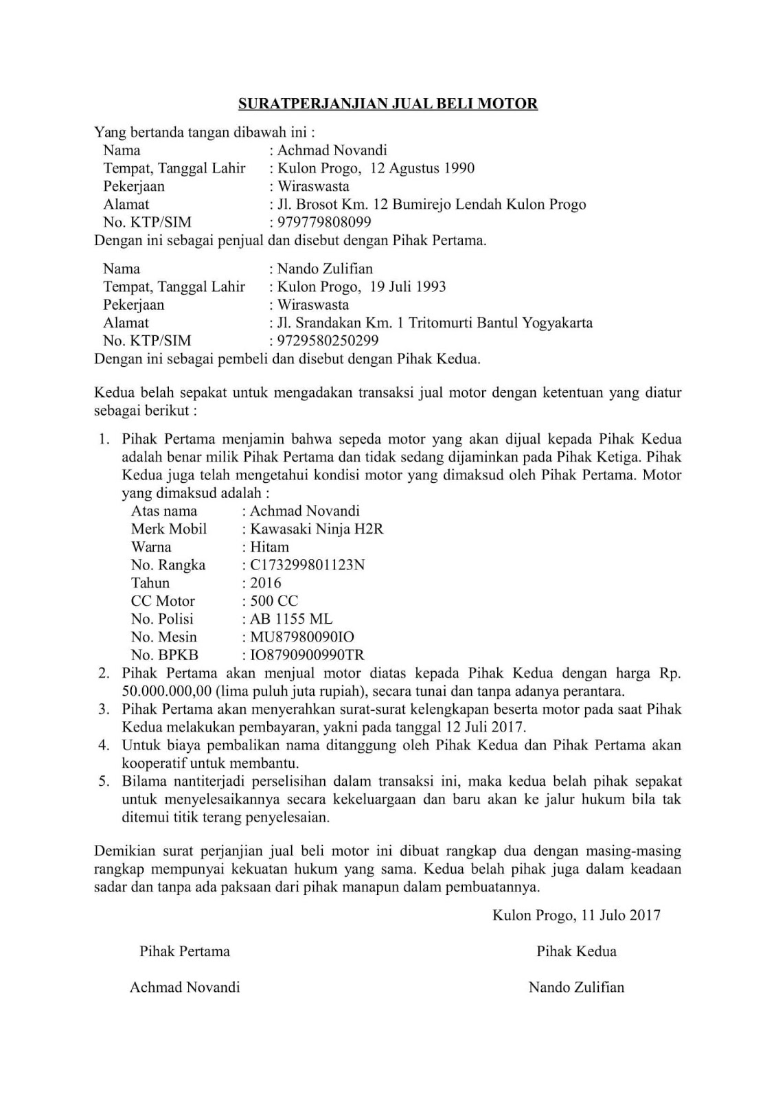 Detail Contoh Surat Perjanjian Kredit Barang Elektronik Nomer 16