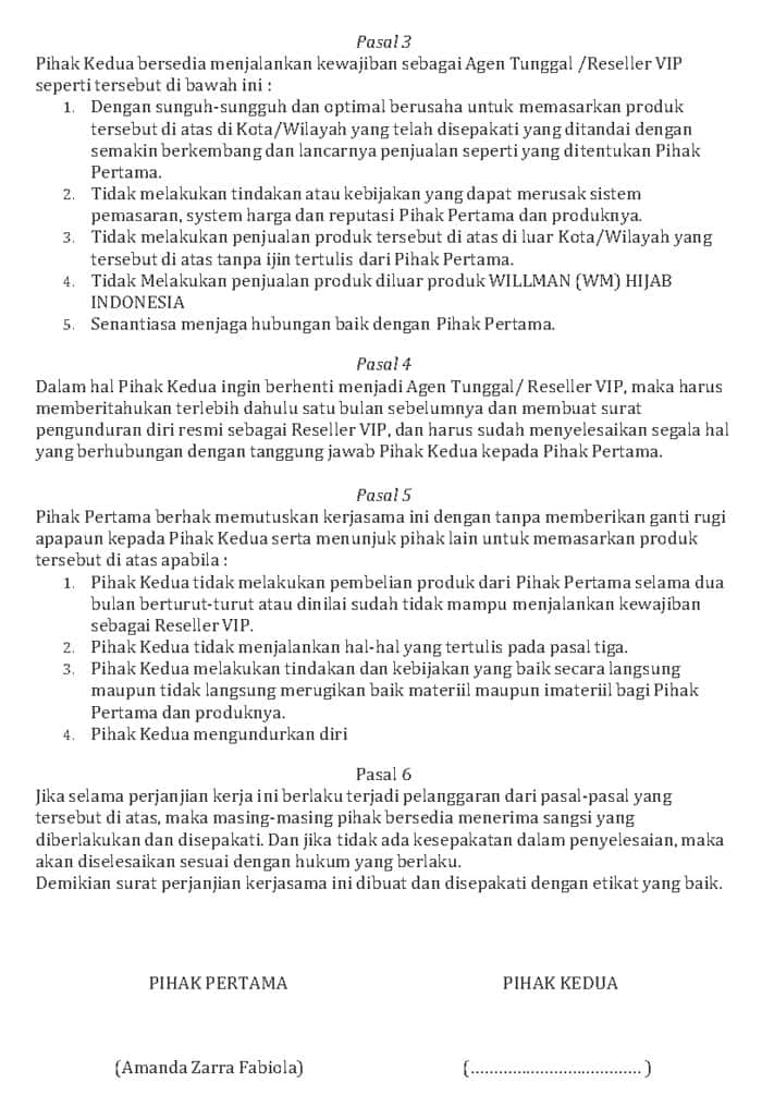 Detail Contoh Surat Perjanjian Mou Nomer 39