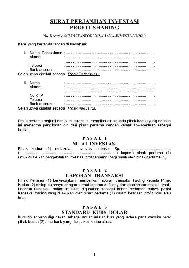 Detail Contoh Surat Perjanjian Pembagian Fee Mediator Nomer 39