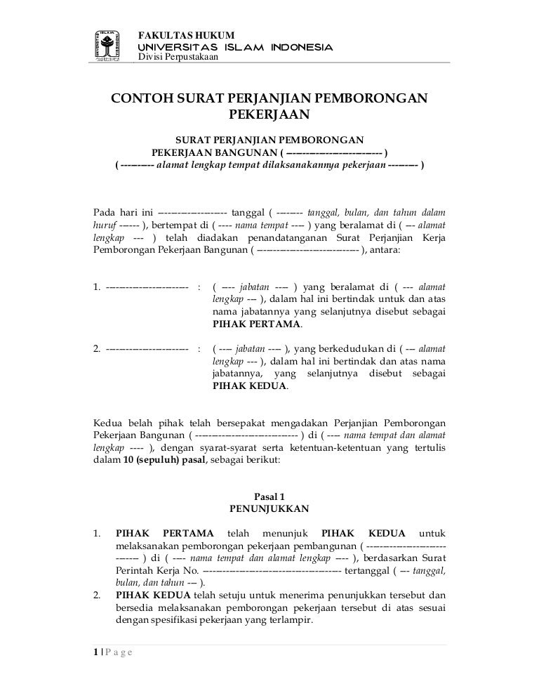 Detail Contoh Surat Perjanjian Pembayaran Uang Muka Nomer 41