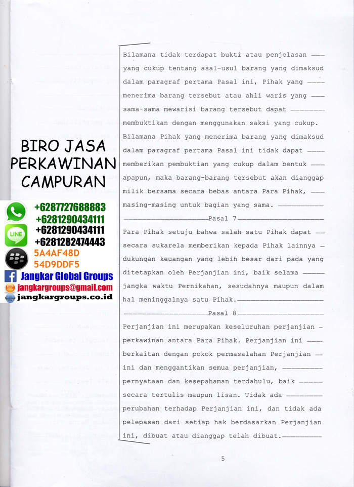 Detail Contoh Surat Perjanjian Perkawinan Nomer 34