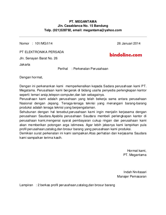 Detail Contoh Surat Perkenalan Diri Via Email Nomer 2