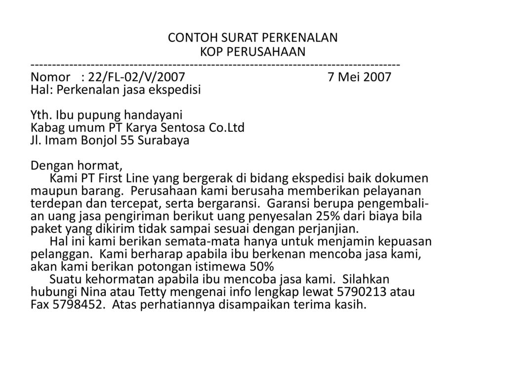 Detail Contoh Surat Perkenalan Pribadi Nomer 32