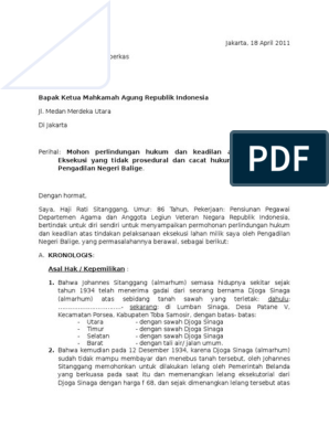 Detail Contoh Surat Perlindungan Hukum Nomer 4