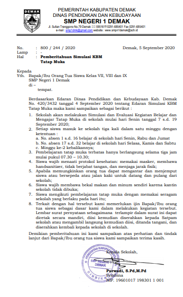 Detail Contoh Surat Permakluman Nomer 48