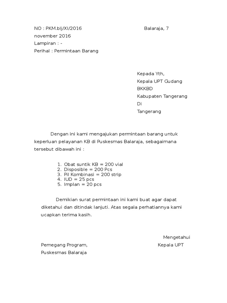 Detail Contoh Surat Permintaan Nomer 40