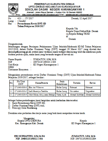 Detail Contoh Surat Permintaan Data Siswa Nomer 42