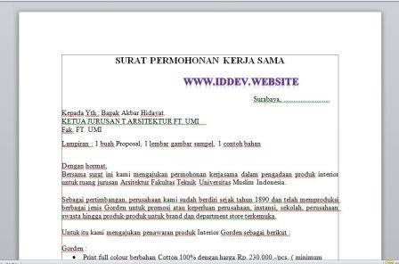 Detail Contoh Surat Permintaan Kerjasama Nomer 8