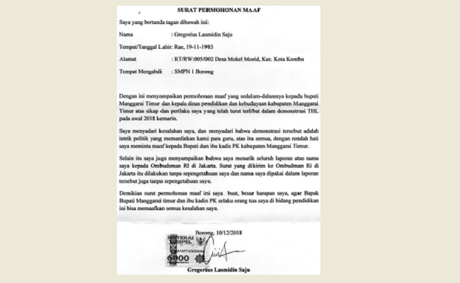 Detail Contoh Surat Permintaan Maaf Nomer 25