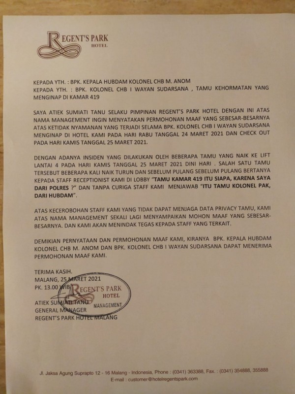Detail Contoh Surat Permintaan Maaf Nomer 45