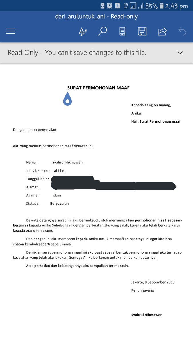 Detail Contoh Surat Permintaan Maaf Nomer 47