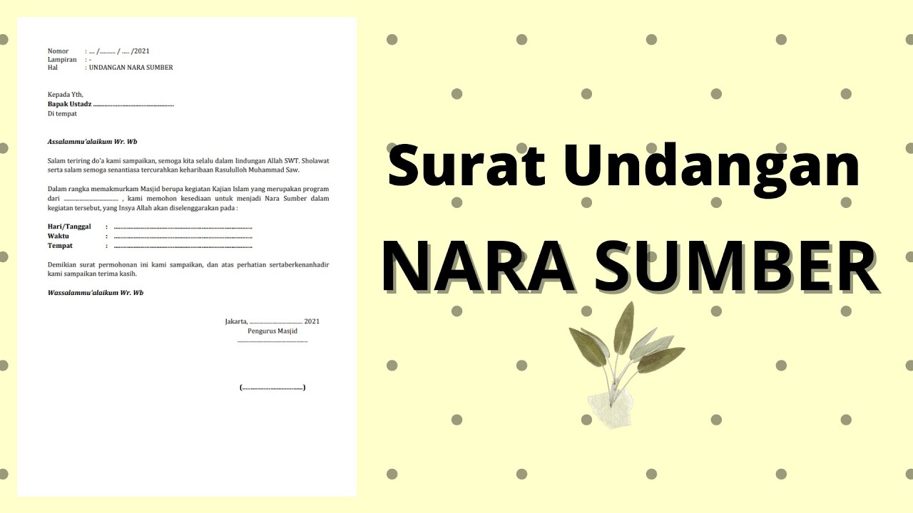 Detail Contoh Surat Permintaan Nara Sumber Nomer 39
