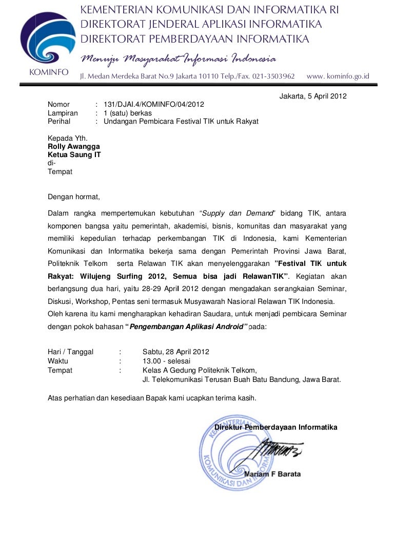 Contoh Surat Permintaan Narasumber - 53+ Koleksi Gambar