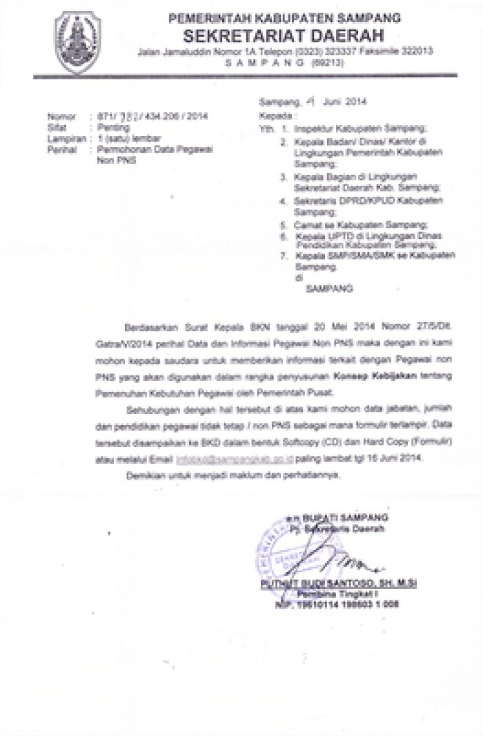 Detail Contoh Surat Permintaan Pegawai Nomer 24