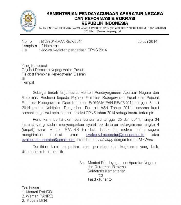 Contoh Surat Permintaan Pegawai Ke Bkd - KibrisPDR