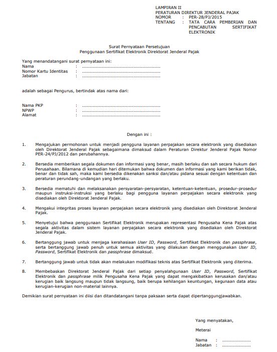 Detail Contoh Surat Permintaan Sertifikat Elektronik Pajak Nomer 4