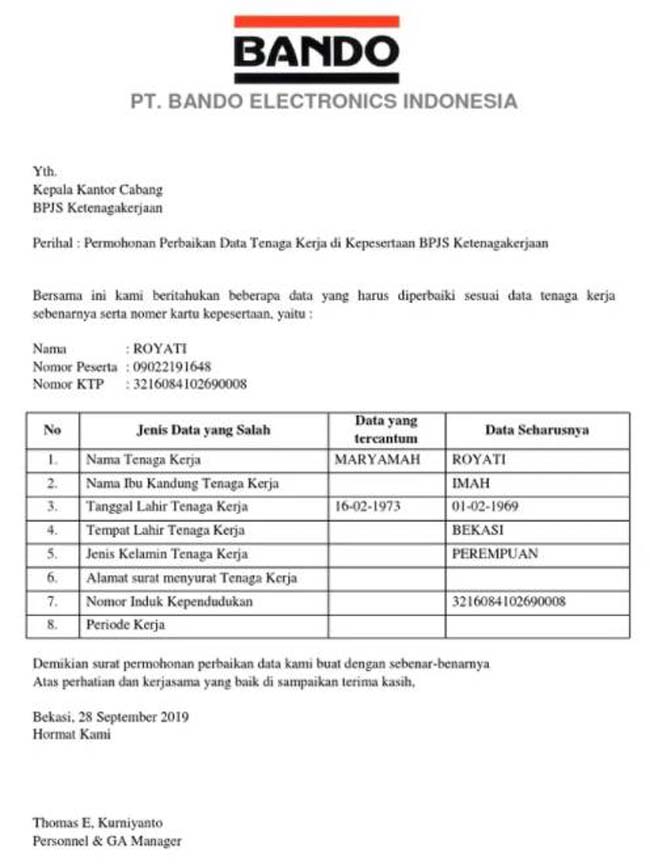 Detail Contoh Surat Permintaan Tenaga Kerja Nomer 41