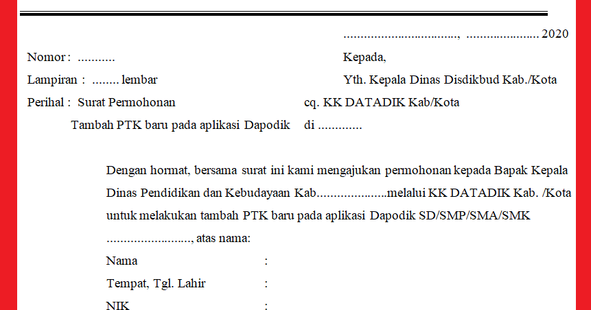 Detail Contoh Surat Permohon Nomer 44