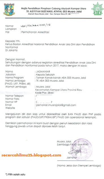 Detail Contoh Surat Permohonan Akreditasi Nomer 10