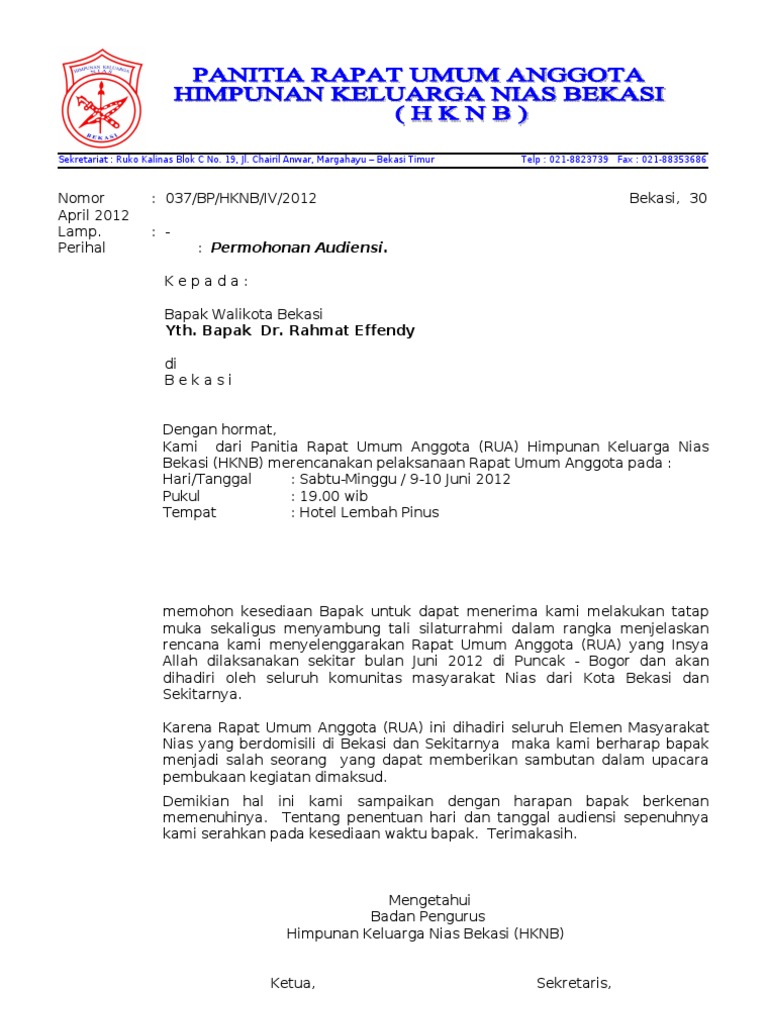 Detail Contoh Surat Permohonan Audiensi Dengan Gubernur Nomer 2