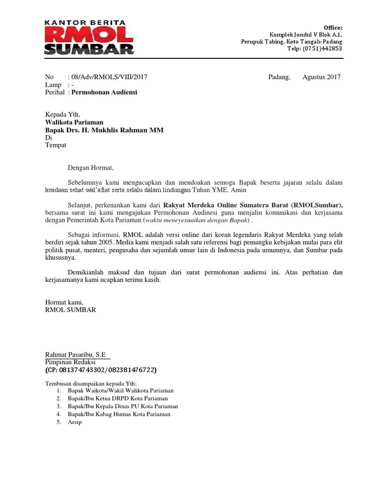 Detail Contoh Surat Permohonan Audiensi Ke Gubernur Nomer 9