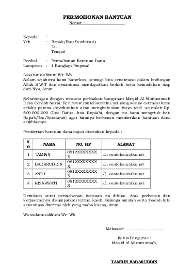 Detail Contoh Surat Permohonan Autodebet Nomer 24