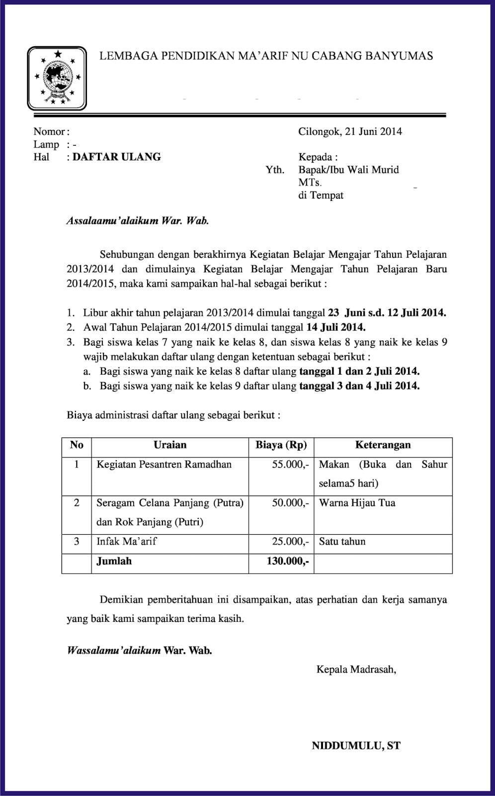 Detail Contoh Surat Permohonan Baju Seragam Nomer 16