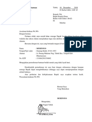 Detail Contoh Surat Permohonan Bantuan Nomer 54