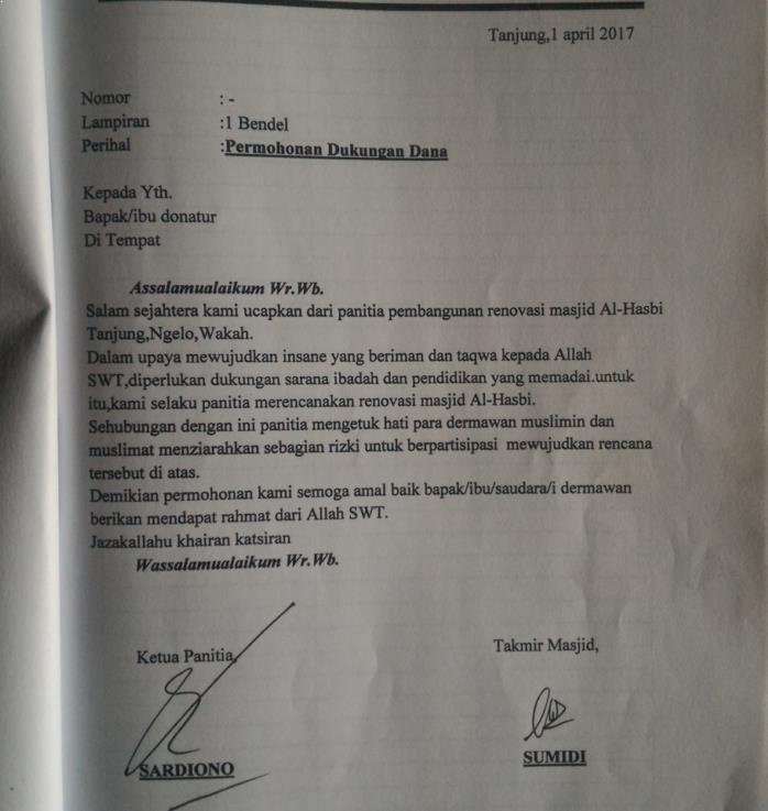 Detail Contoh Surat Permohonan Bantuan Dana Nomer 31