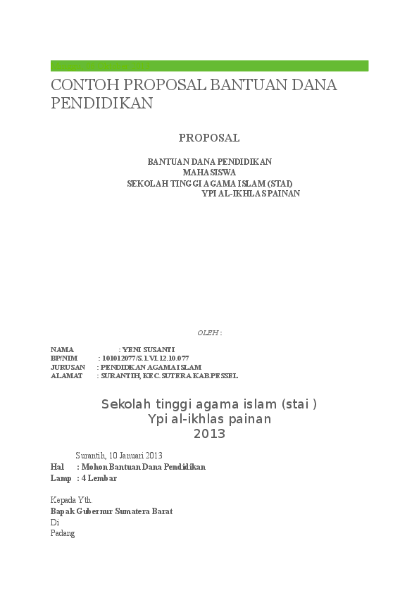 Detail Contoh Surat Permohonan Bantuan Transportasi Nomer 35