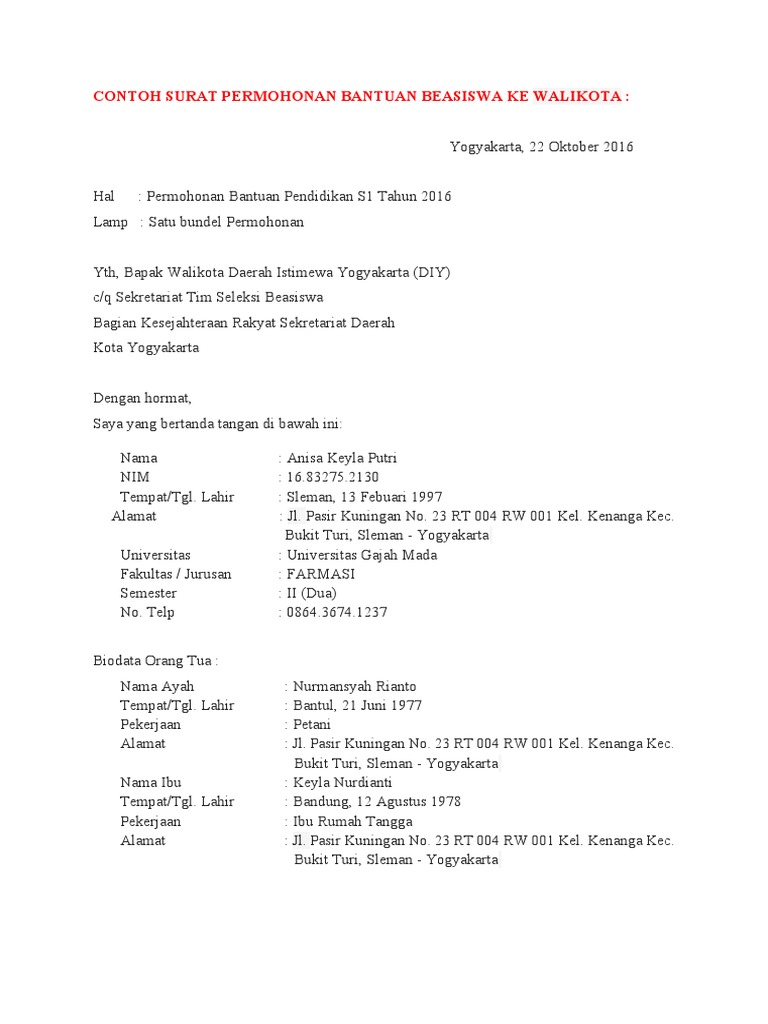 Detail Contoh Surat Permohonan Beasiswa S2 Nomer 18