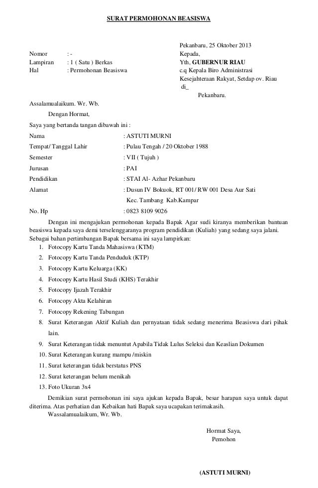 Detail Contoh Surat Permohonan Beasiswa S2 Nomer 26